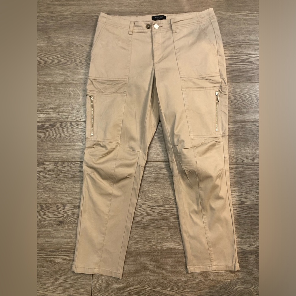 Utility Cropped Cargo Pants in Khaki